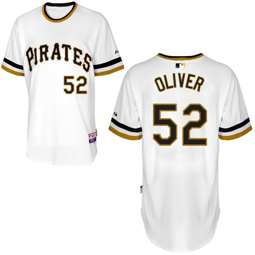 Andy Oliver #52 Youth Baseball Jersey-Pittsburgh Pirates Authentic Alternate White Cool Base MLB Jersey